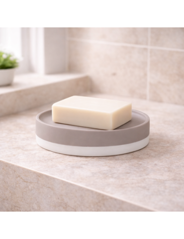 Porte-Savon En CéRamique Gris Tourterelle Gedy De La Nouvelle Gamme Mizar