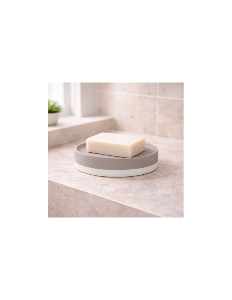 Porte-Savon En CéRamique Gris Tourterelle Gedy De La Nouvelle Gamme Mizar