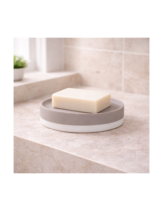 Porte-Savon En CéRamique Gris Tourterelle Gedy De La Nouvelle Gamme Mizar