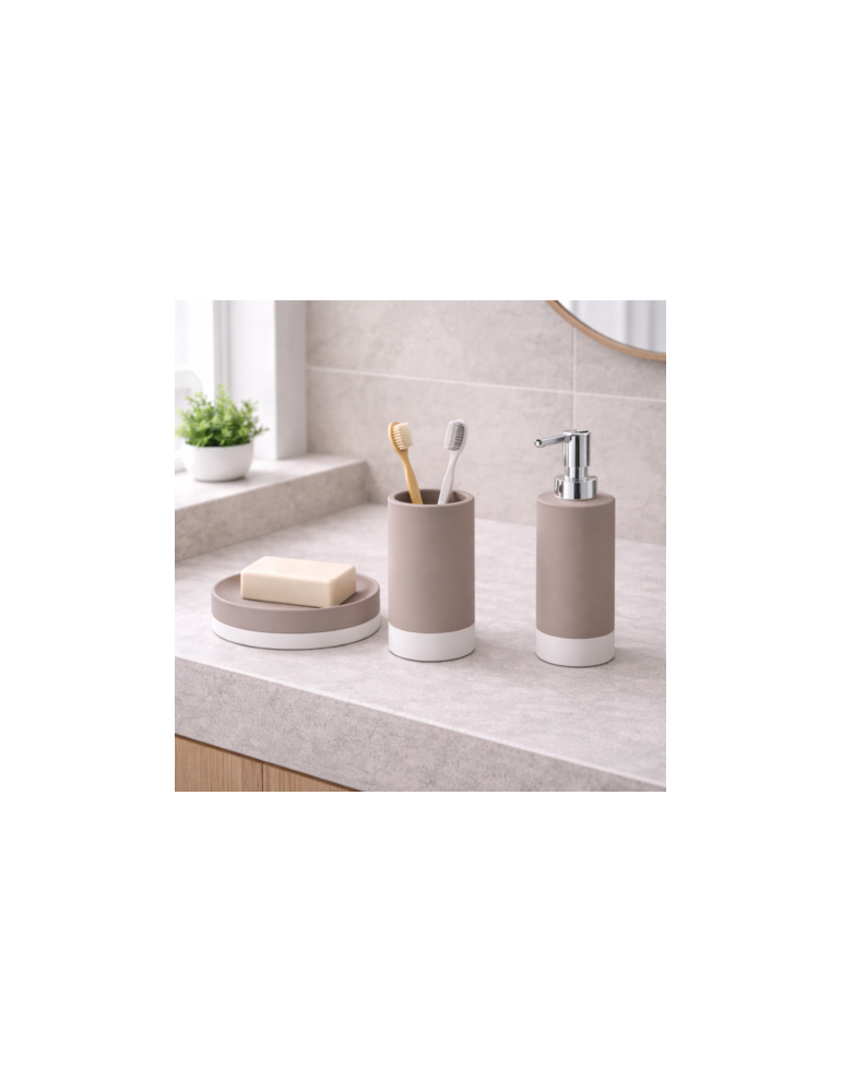 Gedy Set 3 Accessoires Salle de Bain Céramique New Mizar | Megaclima.fr