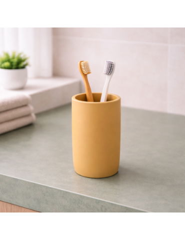 Porte-Brosse à Dents En RéSine Gedy Ylenia, Jaune Moutarde