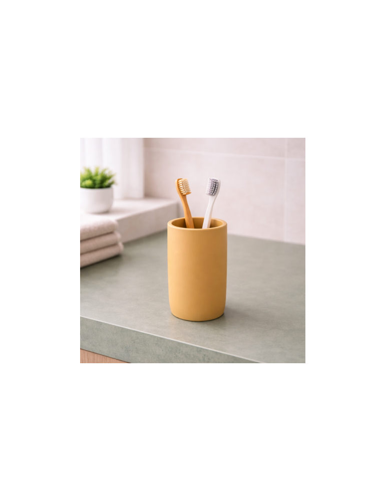 Porte-Brosse à Dents En RéSine Gedy Ylenia, Jaune Moutarde