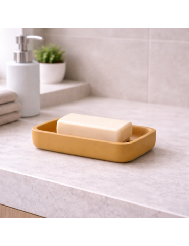Porte-Savon En RéSine Gedy Ylenia, Jaune Moutarde