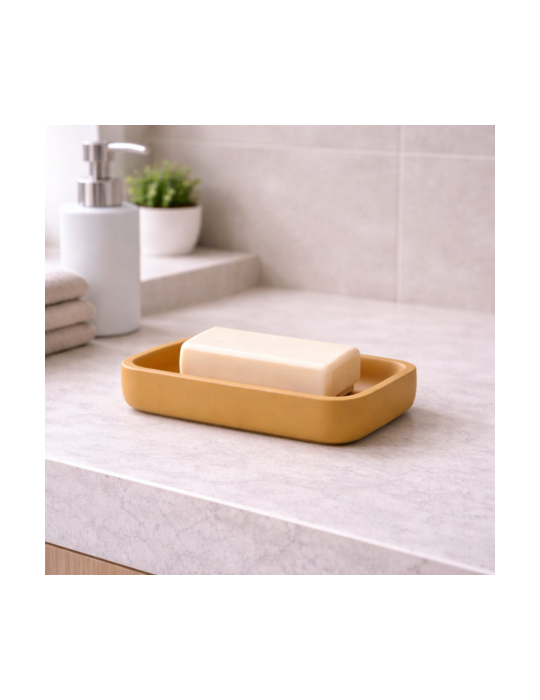 Porte-Savon En RéSine Gedy Ylenia, Jaune Moutarde