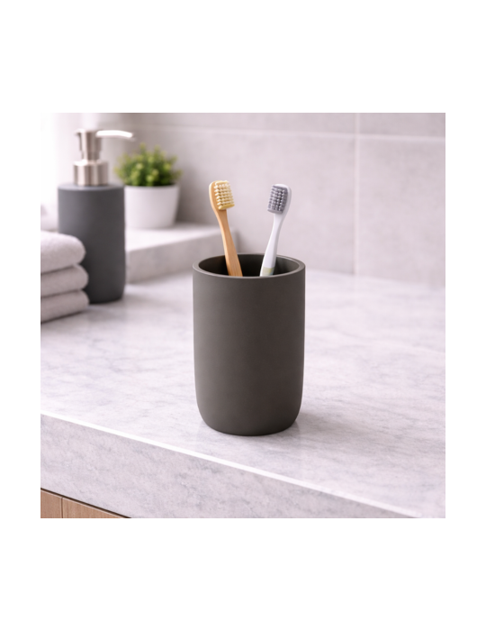 Porte-Brosse à Dents En RéSine Gedy, Finition Canon De Fusil Mat, Ligne Ylenia