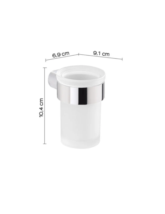 Gedy Porte-Brosses à Dents Verre Satiné Chromé Pirenei | Megaclima.fr