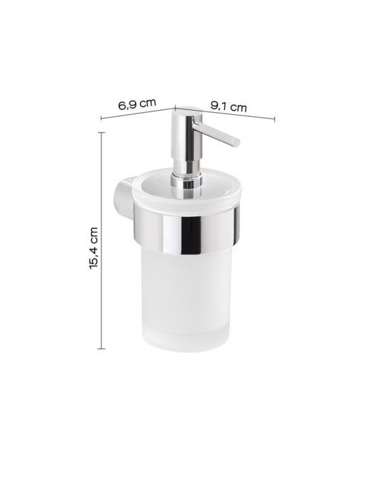 Gedy Dosasapone Cromato Vetro Satinato Linea Pirenei | Megaclima.fr