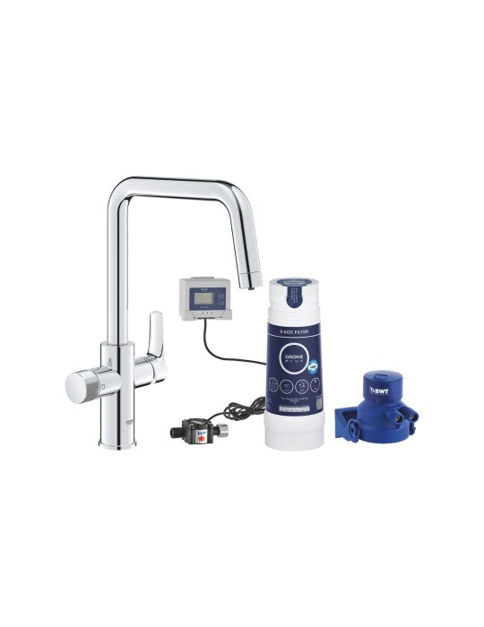 SystèMe De Filtration D'Eau Grohe Blue Pure Minta Chrome à Bec En L - 30589000