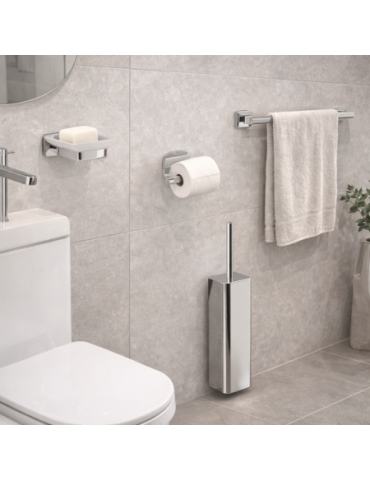Gedy Set 4 Accessoires Salle de Bain Tonga Inox Chromé | Megaclima.fr
