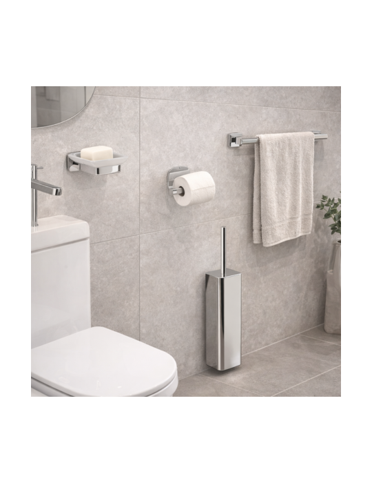 Gedy Set 4 Accessoires Salle de Bain Tonga Inox Chromé | Megaclima.fr