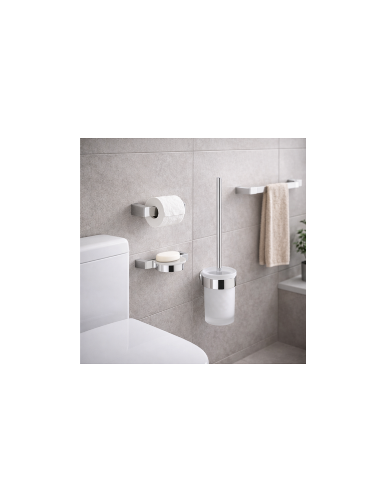 Gedy Set 4 Accessoires Salle de Bain Pirenei Laiton Chromé | Megaclima.fr