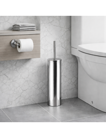 Porte-Brosse Wc Sur Pied Gedy En Acier Inoxydable Chromé, Collection Fern Line