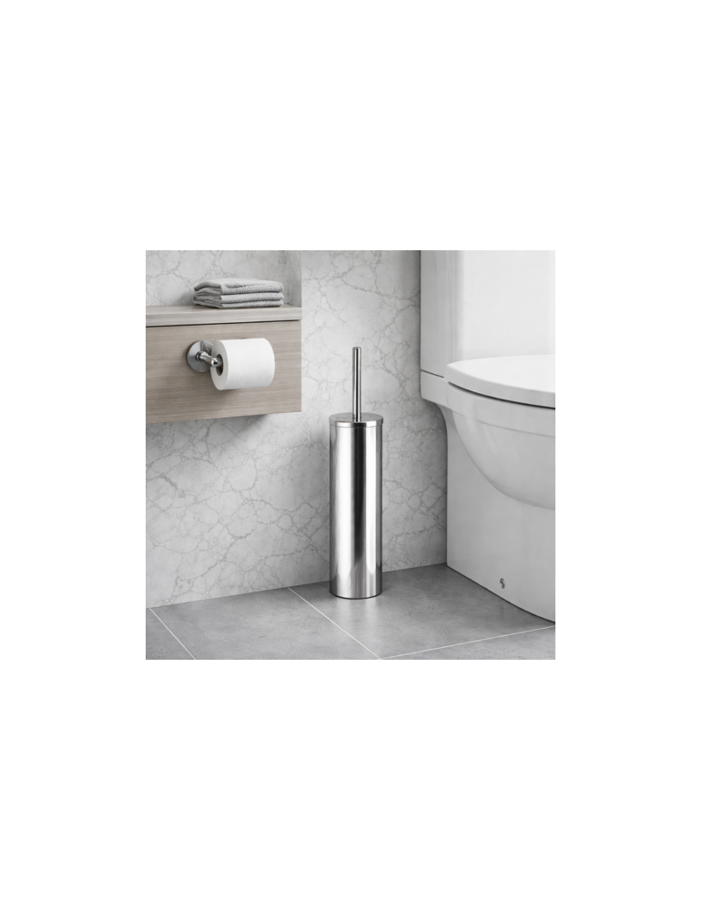 Porte-Brosse Wc Sur Pied Gedy En Acier Inoxydable Chromé, Collection Fern Line