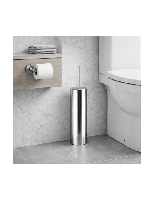 Porte-Brosse Wc Sur Pied Gedy En Acier Inoxydable Chromé, Collection Fern Line