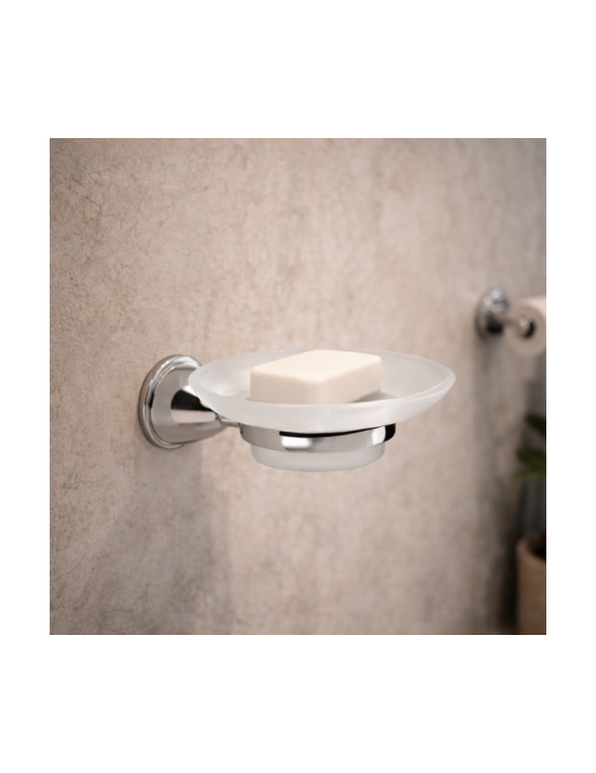 Gedy Porte-Savon Mural Genziana Verre Satiné | Megaclima.fr