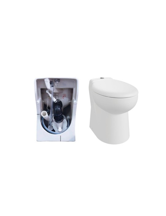 Wc En Céramique Sfa Watersan Compact 1 Avec Broyeur Intégré, Double Chasse, Entrée 2/4 Litres Pour Lavabo - Wsc1
