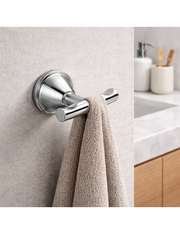 Gedy Patère double murale inox chromé Genziana | Megaclima.fr