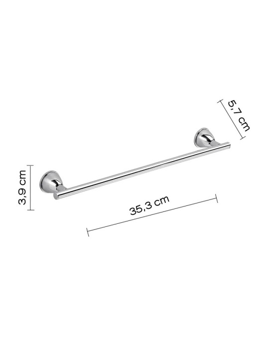 Gedy Set 4 accessoires salle de bain inox chromé Genziana | Megaclima.fr