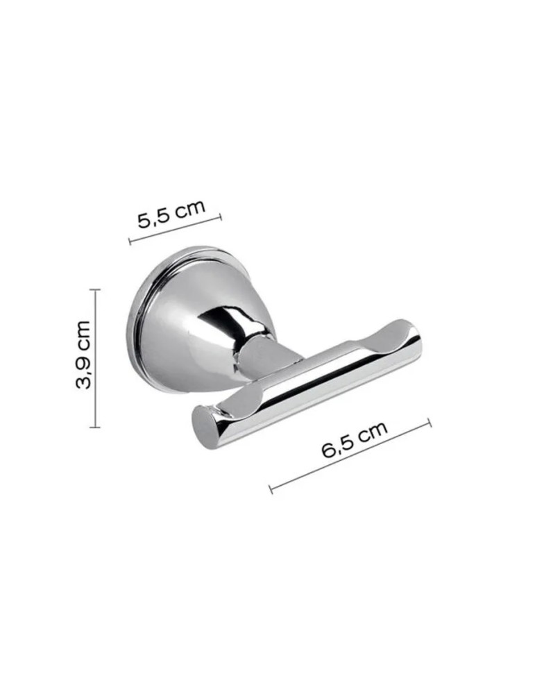 Gedy Set 4 accessoires salle de bain inox chromé Genziana | Megaclima.fr