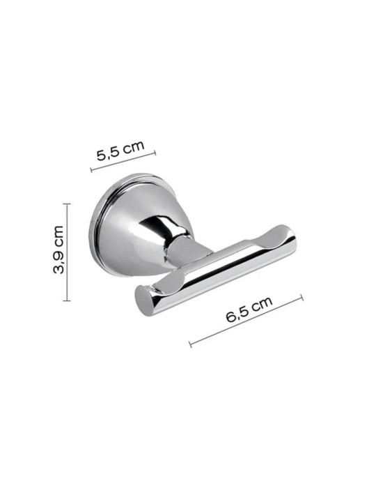 Gedy Set 4 accessoires salle de bain inox chromé Genziana | Megaclima.fr