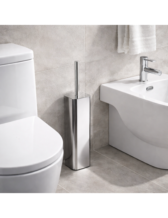 Porte-brosse De Toilette Autoportant En Acier Inoxydable Chromé Gedy Jack Line