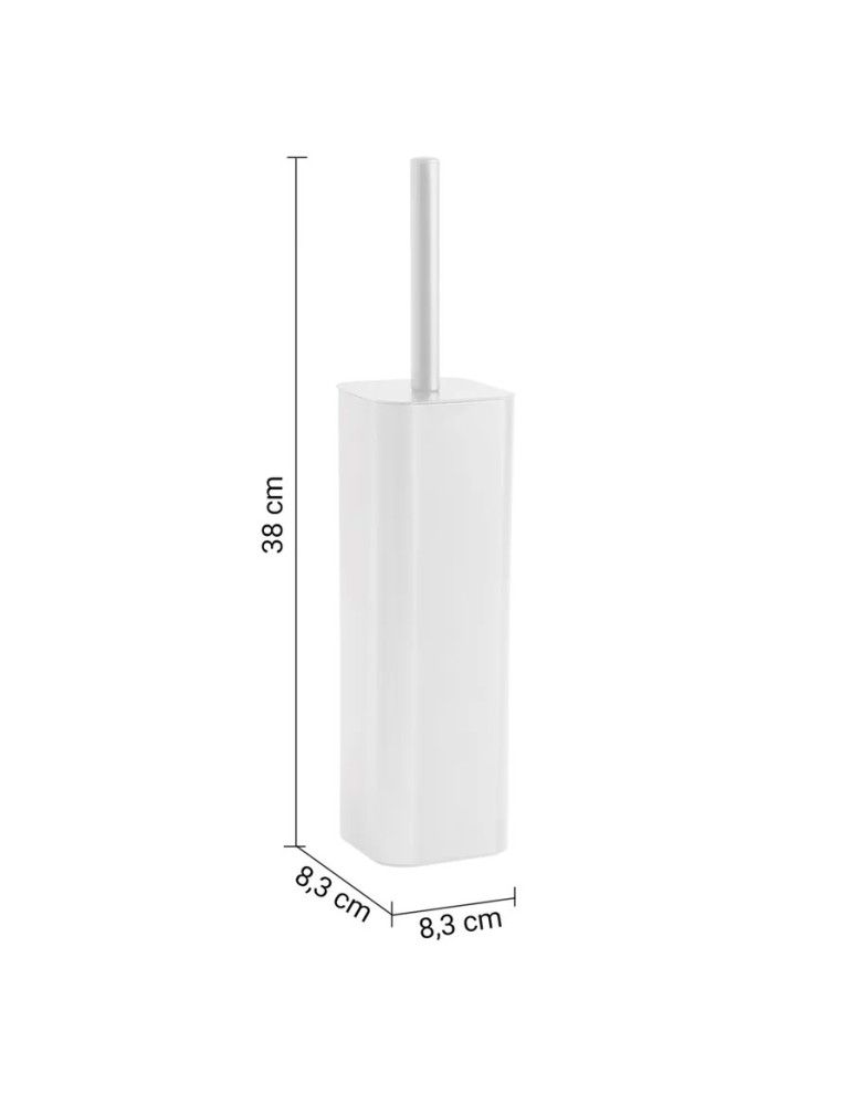 Gedy Brosse WC sur pied blanc mat inox Jack | Megaclima.fr