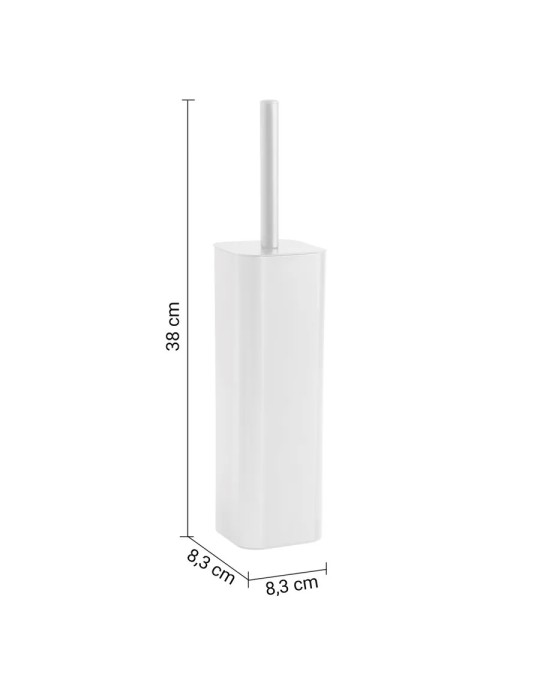 Gedy Brosse WC sur pied blanc mat inox Jack | Megaclima.fr