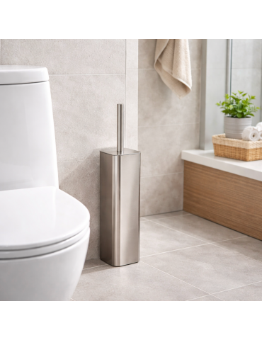 Porte-brosse Wc Autoportant En Acier Inoxydable Brossé Gedy Jack Line