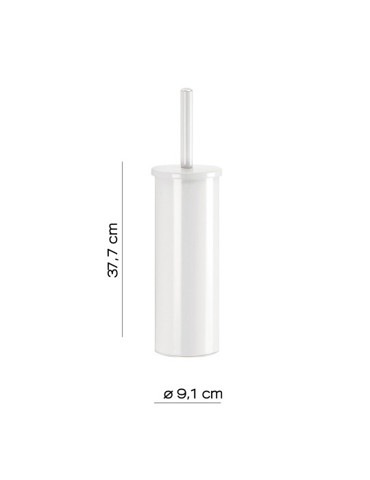 Gedy Brosse WC sur pied blanc mat inox Flip | Megaclima.fr