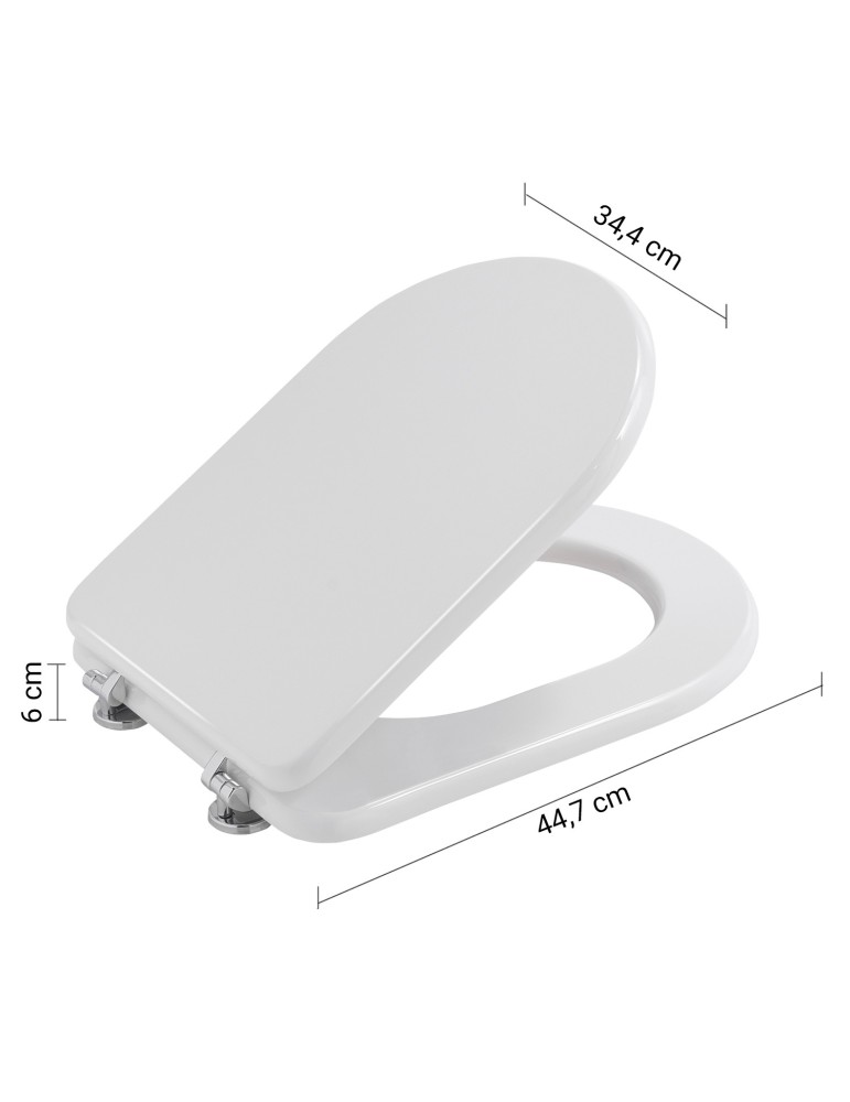 Gedy Abattant WC modèle System blanc MDF | Megaclima.fr