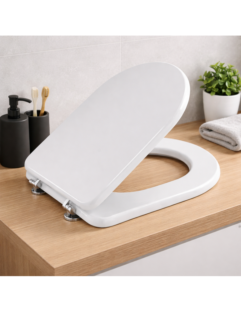 Gedy Abattant WC modèle System blanc MDF | Megaclima.fr