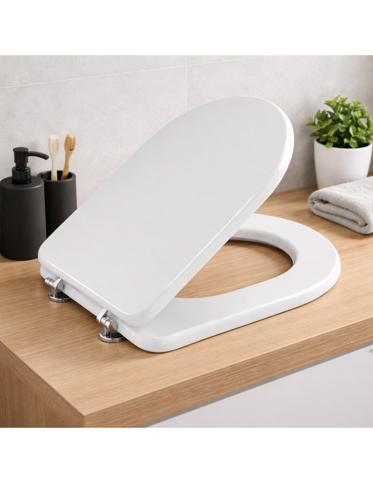 Gedy Abattant WC modèle System blanc MDF | Megaclima.fr