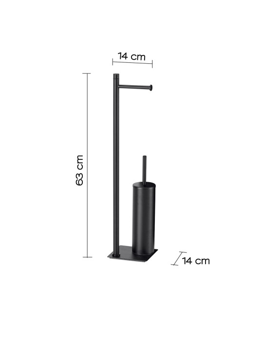 Gedy Porte-rouleau et brosse WC sur pied inox Trilly | Megaclima.fr