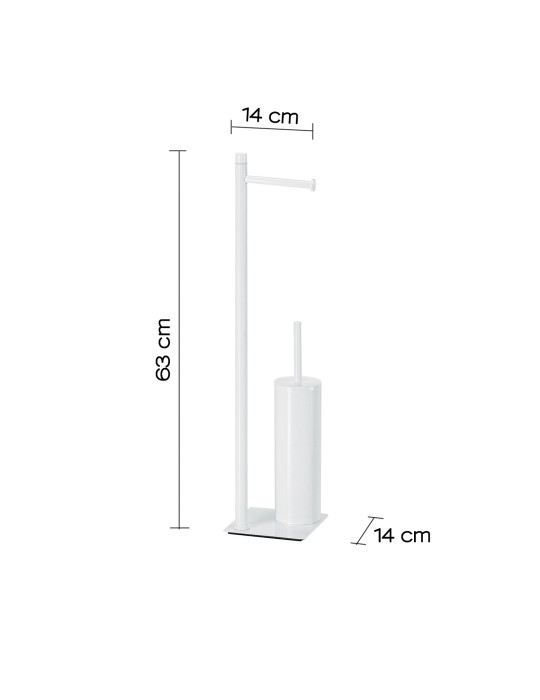 Gedy Porte-rouleau et brosse WC sur pied inox Trilly | Megaclima.fr