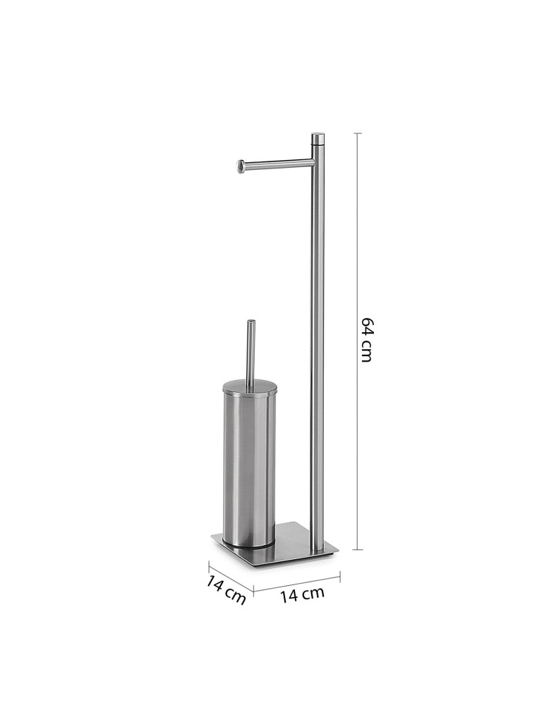 Gedy Porte-rouleau et brosse WC sur pied inox Trilly | Megaclima.fr