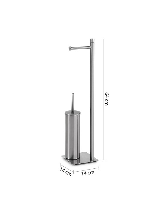 Gedy Porte-rouleau et brosse WC sur pied inox Trilly | Megaclima.fr