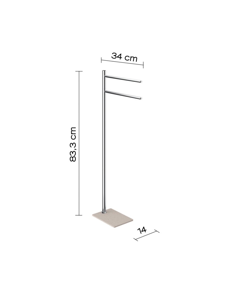 Gedy Porte-serviettes sur pied inox Trilly | Megaclima.fr