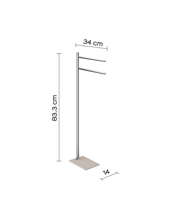Gedy Porte-serviettes sur pied inox Trilly | Megaclima.fr
