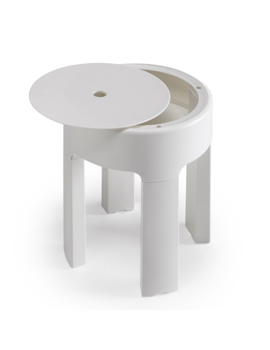 Gedy Tabouret rangement blanc mat antidérapant Newbox | Megaclima.fr