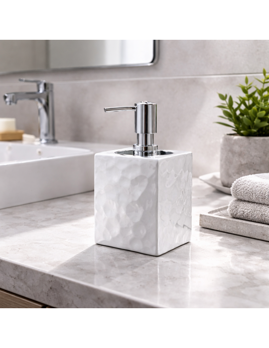 Distributeur De Savon En Céramique Gedy New Martina Blanc