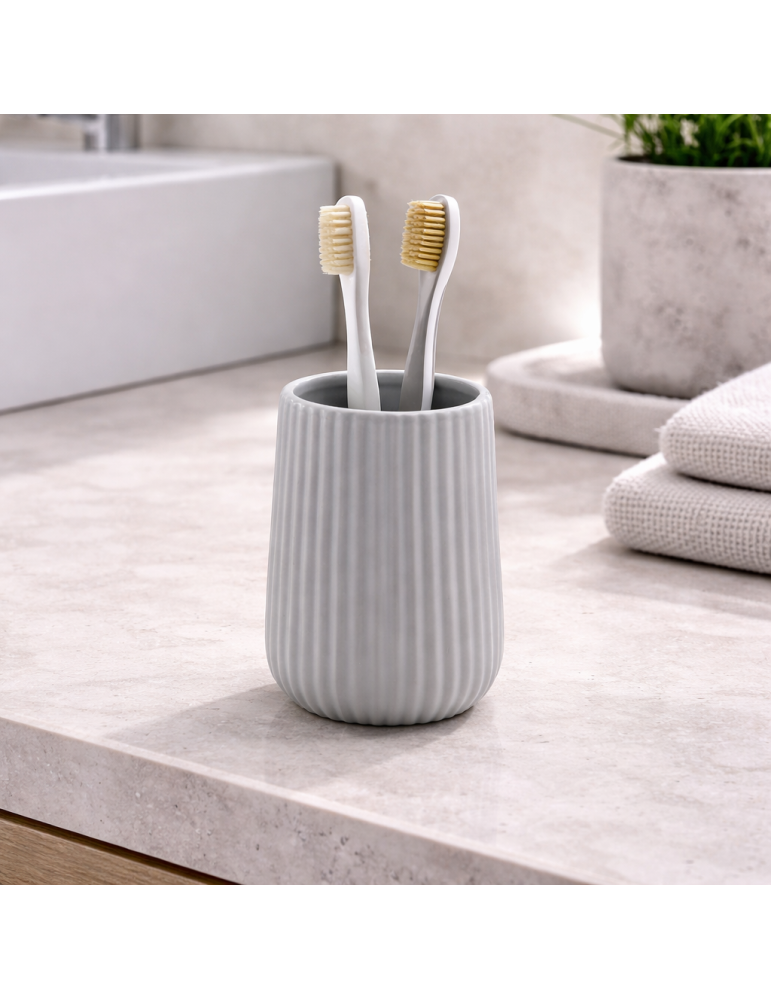 Porte-brosse À Dents En Céramique Gedy Marika, Gris