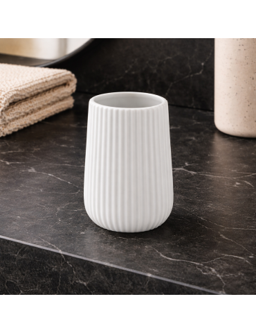 Porte-brosse À Dents En Céramique Blanche Gedy Marika