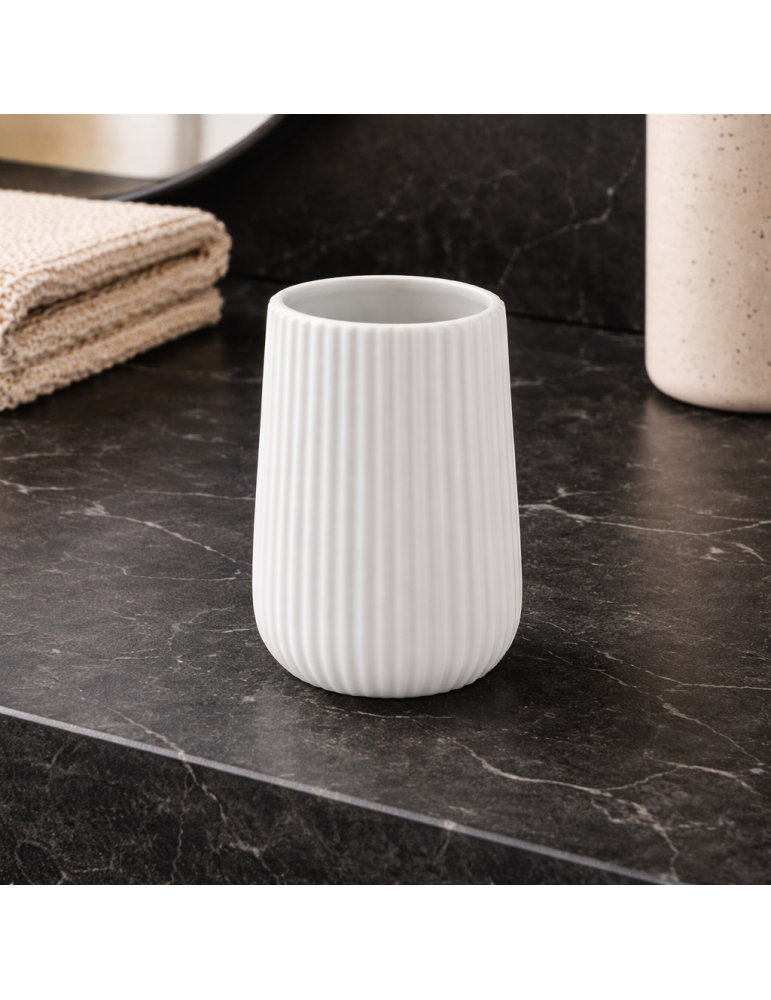 Porte-brosse À Dents En Céramique Blanche Gedy Marika