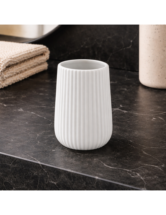 Porte-brosse À Dents En Céramique Blanche Gedy Marika