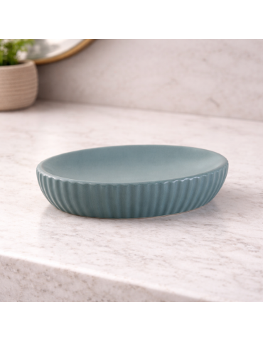 Porte-savon En Céramique Gedy Marika, Bleu Poudré