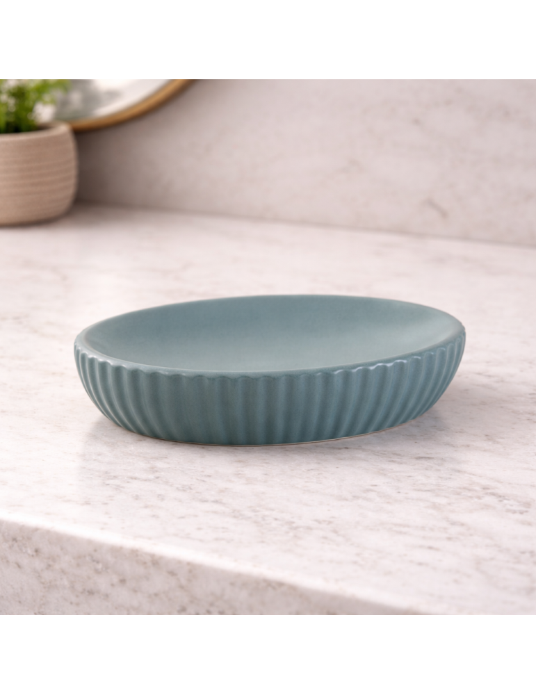 Porte-savon En Céramique Gedy Marika, Bleu Poudré