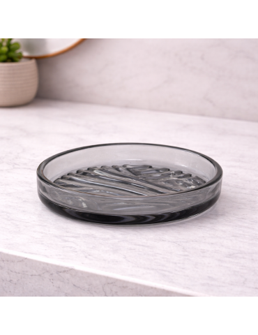 Porte-savon Ovale En Verre Transparent Gedy Corinne