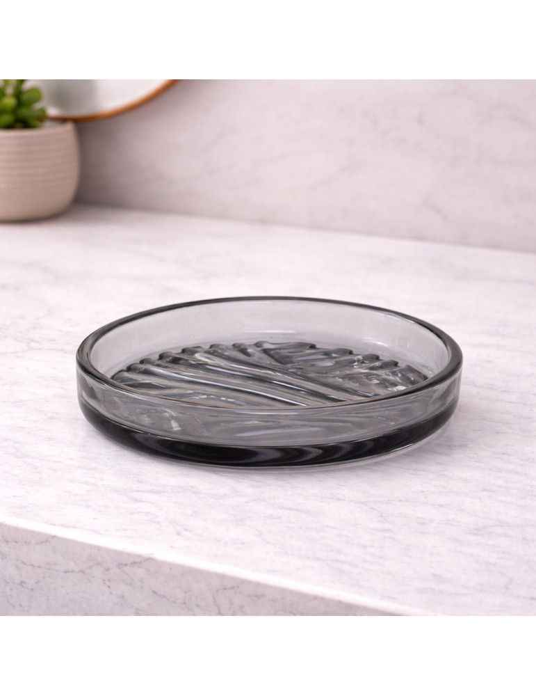 Porte-savon Ovale En Verre Transparent Gedy Corinne