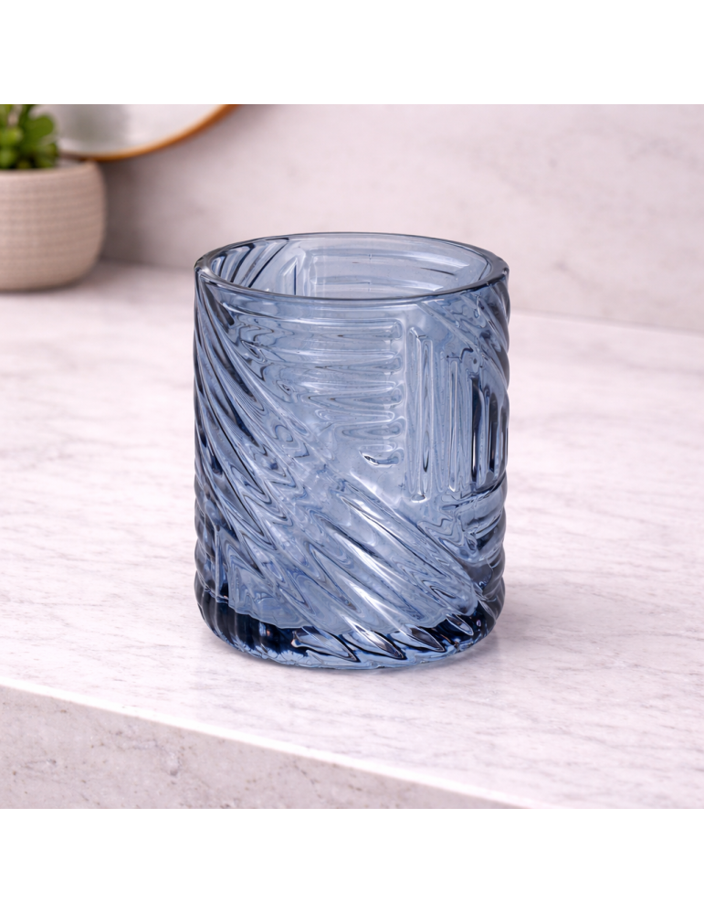 Porte-brosse À Dents En Verre Bleu Gedy Corinne