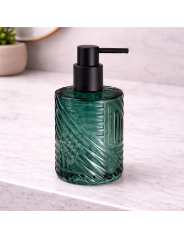 Distributeur De Savon En Verre Vert Gedy Corinne